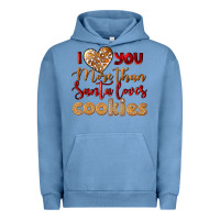 Pigment Pebble Blue i love you more than santa loves cookies Urban Hoodie - LillyAllenDesigns