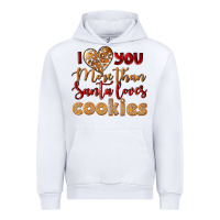 White i love you more than santa loves cookies Urban Hoodie - LillyAllenDesigns