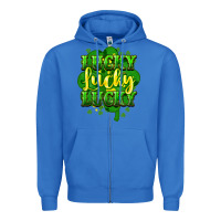 True Royal lucky lucky lucky clover St. Patrick's Zipper Hoodie - HowdyJamesFarm