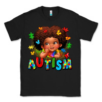 Black autism afro girl Classic Tee - LillyAllenDesigns