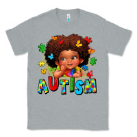 Heather Grey autism afro girl Classic Tee - LillyAllenDesigns