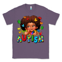 Lavender autism afro girl Classic Tee - LillyAllenDesigns