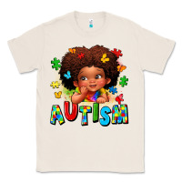 Natural autism afro girl Classic Tee - LillyAllenDesigns