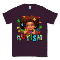 Plum autism afro girl Classic Tee - LillyAllenDesigns