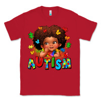 Red autism afro girl Classic Tee - LillyAllenDesigns