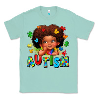 Seafoam autism afro girl Classic Tee - LillyAllenDesigns