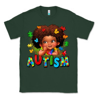 Sports Green autism afro girl Classic Tee - LillyAllenDesigns