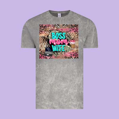 Boss Mom Wife Vintage Tee Designed By Lillyallendesigns