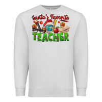 Dove Grey Santa's Favorite Teacher Premium Sweatshirt - FaDigitalArtStudio