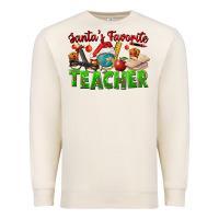 Sandshell Santa's Favorite Teacher Premium Sweatshirt - FaDigitalArtStudio