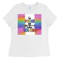 White be proud of who you are Ladies Tee - MaliasSmallBusiness