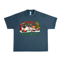 Midnight Navy siamese cat meowy christmas Urban Heavy Tee - LillyAllenDesigns