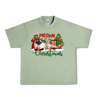Oil Green siamese cat meowy christmas Urban Heavy Tee - LillyAllenDesigns