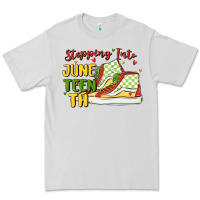 Dove Grey stepping into juneteenth Premium Tee - MaliasSmallBusiness