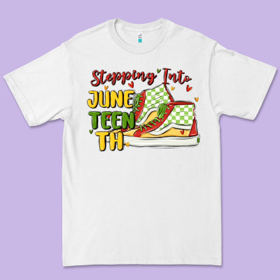 Stepping Into Juneteenth Premium Tee Designed By Maliassmallbusiness