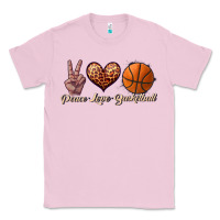Bubblegum Pink peace love basketball Classic Tee - JahusDesignShop