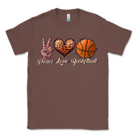 Chestnut peace love basketball Classic Tee - JahusDesignShop