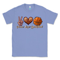 Colony Blue peace love basketball Classic Tee - JahusDesignShop