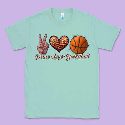 Peace Love Basketball Classic Tee Designed By Jahusdesignshop