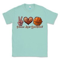Seafoam peace love basketball Classic Tee - JahusDesignShop