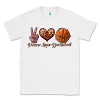 White peace love basketball Classic Tee - JahusDesignShop