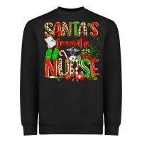 Black santa's favorite nurse Heavyweight Sweatshirt - texasbilliewilder