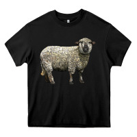 Black hampshire sheep Heavy Core Tee - LillyAllenDesigns