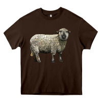 Chocolate Brown hampshire sheep Heavy Core Tee - LillyAllenDesigns