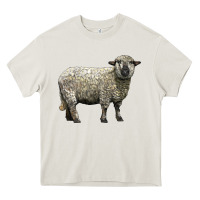 Cream hampshire sheep Heavy Core Tee - LillyAllenDesigns