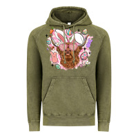 Vintage Olive highland heifer easter Vintage Hoodie - LillyAllenDesigns