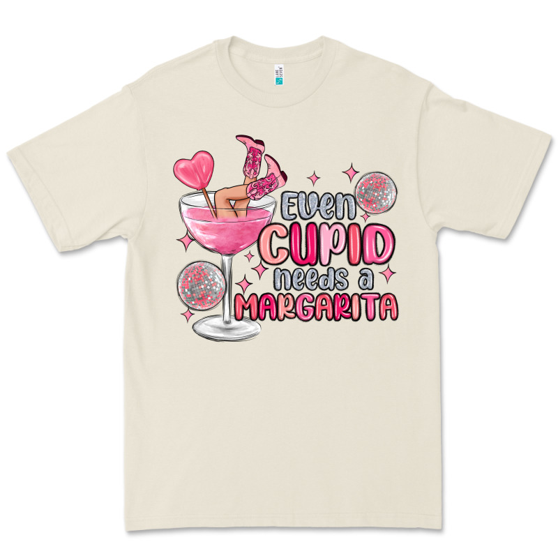 Even Cupid Needs A Margarita Premium Tee by MaliasSmallBusiness | Teevron