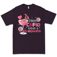 Plum even cupid needs a margarita Premium Tee - MaliasSmallBusiness