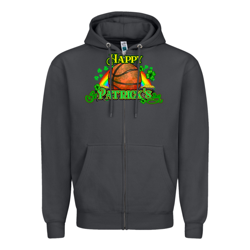 St. Patrick's Day Basketball Zipper Hoodie by HowdyJamesFarm | Teevron