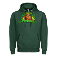 Sports Green St. Patrick's Day Basketball Zipper Hoodie - HowdyJamesFarm