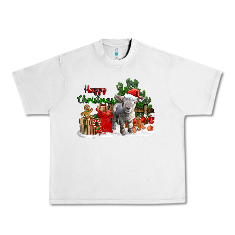 Happy Christmas Southdown Baby Sheep Urban Heavy Tee by LillyAllenDesigns | Teevron