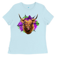 Halloween Highland Cow Ladies Tee | Teevron