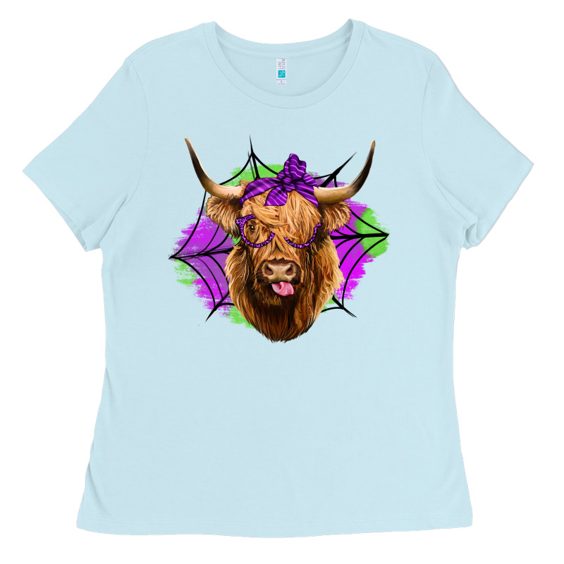 Halloween Highland Cow Ladies Tee by Jasminsmagicworld | Teevron
