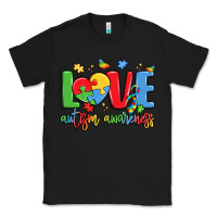 Black love autism awareness Classic Tee - LillyAllenDesigns
