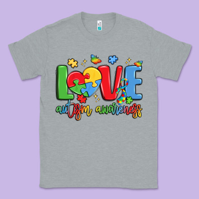 Love Autism Awareness Classic Tee Designed By Lillyallendesigns