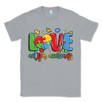 Heather Grey love autism awareness Classic Tee - LillyAllenDesigns