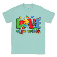 Seafoam love autism awareness Classic Tee - LillyAllenDesigns