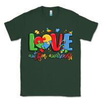 Sports Green love autism awareness Classic Tee - LillyAllenDesigns