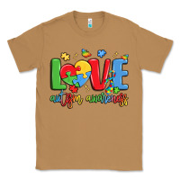 Toasted Coconut love autism awareness Classic Tee - LillyAllenDesigns
