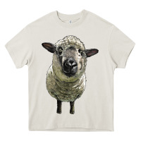 Cream hampshire sheep head Heavy Core Tee - LillyAllenDesigns