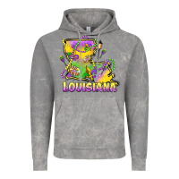 Cloud Rock louisiana mardi gras state map Vintage Hoodie - LillyAllenDesigns