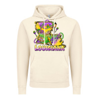 Vintage Artic louisiana mardi gras state map Vintage Hoodie - LillyAllenDesigns