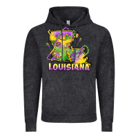 Vintage Black louisiana mardi gras state map Vintage Hoodie - LillyAllenDesigns