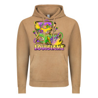 Vintage Camel louisiana mardi gras state map Vintage Hoodie - LillyAllenDesigns