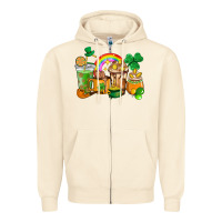 Sandshell St. Patricks coffee cups Zipper Hoodie - HowdyJamesFarm