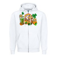 White St. Patricks coffee cups Zipper Hoodie - HowdyJamesFarm